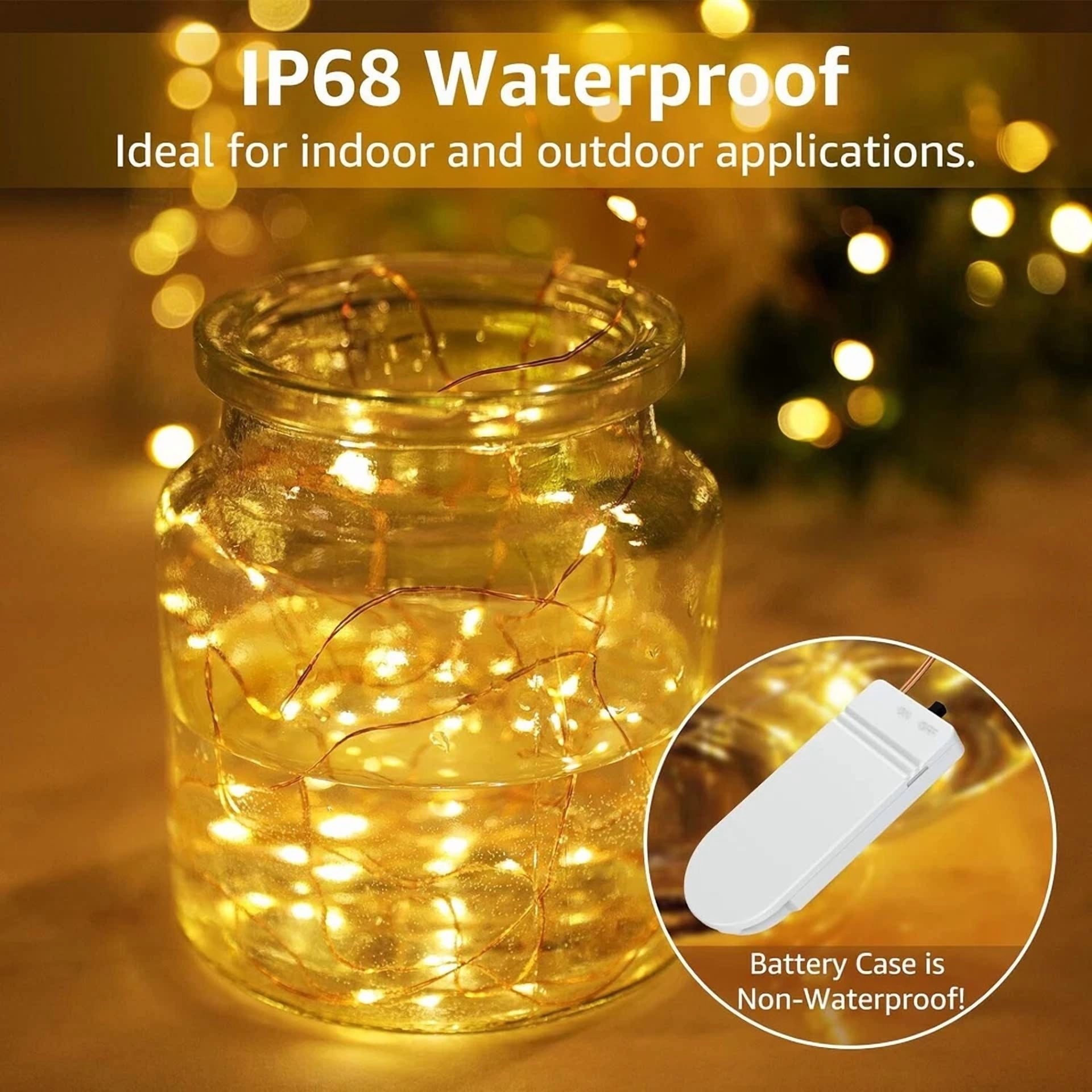 16 X Fairy String Lights Battery Operated Warm White 6.6Ft Halloween Xmas Decor