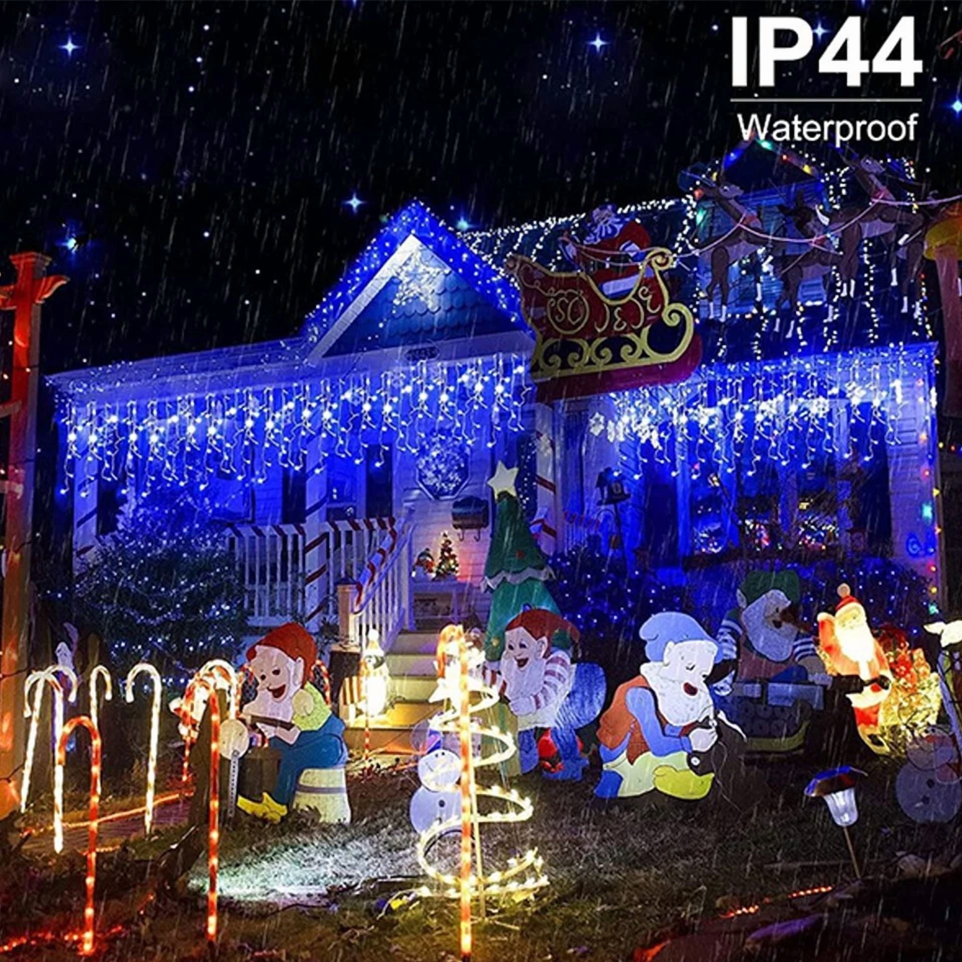 13Ft Led Fairy Icicle Light String Curtain Lights Christmas Party Decor Lights