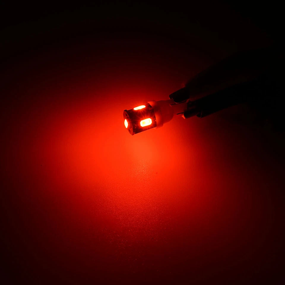 10X Red Led Instrument Panel Light Speedometer Dash Cluster Gauge Lamp T10 Bulbs
