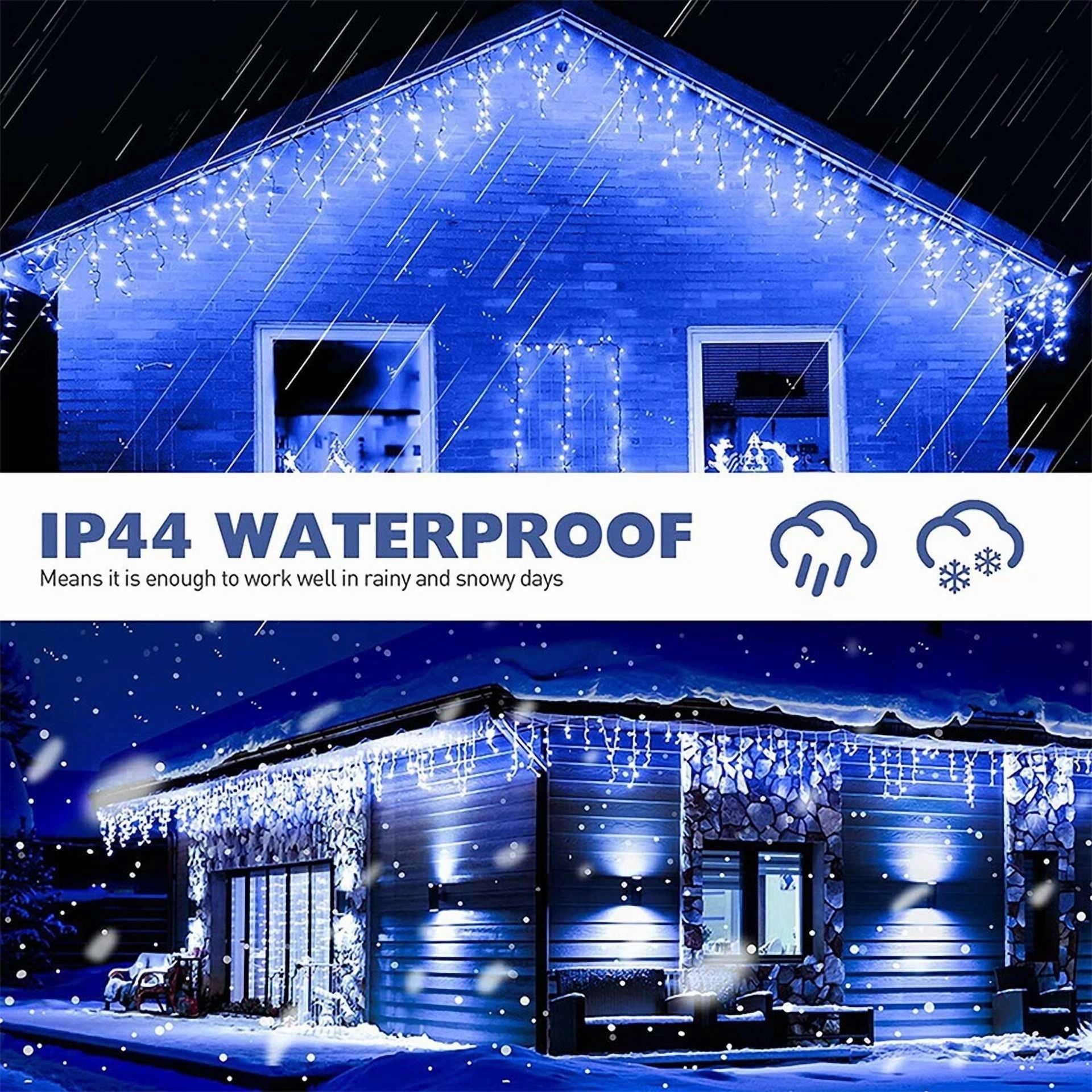 13Ft Led Fairy Icicle Light String Curtain Lights Christmas Party Decor Lights